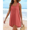 image:imageCHICGAL Swimsuit Coverup for Women Summer Sleeveless Beach Dress Tank Bikini Bathing Suit Cover Up 2026A Coral Pink