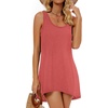 image:imageCHICGAL Swimsuit Coverup for Women Summer Sleeveless Beach Dress Tank Bikini Bathing Suit Cover Up 2026A Coral Pink