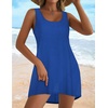 image:imageCHICGAL Swimsuit Coverup for Women Summer Sleeveless Beach Dress Tank Bikini Bathing Suit Cover Up 2026A Dark Blue