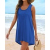 image:imageCHICGAL Swimsuit Coverup for Women Summer Sleeveless Beach Dress Tank Bikini Bathing Suit Cover Up 2026A Dark Blue