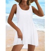 image:imageCHICGAL Swimsuit Coverup for Women Summer Sleeveless Beach Dress Tank Bikini Bathing Suit Cover Up 2026A White