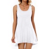 image:imageCHICGAL Swimsuit Coverup for Women Summer Sleeveless Beach Dress Tank Bikini Bathing Suit Cover Up 2026A White
