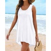 image:imageCHICGAL Swimsuit Coverup for Women Summer Sleeveless Beach Dress Tank Bikini Bathing Suit Cover Up 2026A White