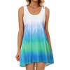 image:imageCHICGAL Swimsuit Coverup for Women Summer Sleeveless Beach Dress Tank Bikini Bathing Suit Cover Up 2026Blue Green