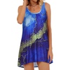 image:imageCHICGAL Swimsuit Coverup for Women Summer Sleeveless Beach Dress Tank Bikini Bathing Suit Cover Up 2026Blue Tie Dye