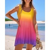image:imageCHICGAL Swimsuit Coverup for Women Summer Sleeveless Beach Dress Tank Bikini Bathing Suit Cover Up 2026Gradient Multicolored