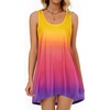 image:imageCHICGAL Swimsuit Coverup for Women Summer Sleeveless Beach Dress Tank Bikini Bathing Suit Cover Up 2026Gradient Multicolored