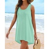 image:imageCHICGAL Swimsuit Coverup for Women Summer Sleeveless Beach Dress Tank Bikini Bathing Suit Cover Up 2026Light Green