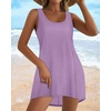 image:imageCHICGAL Swimsuit Coverup for Women Summer Sleeveless Beach Dress Tank Bikini Bathing Suit Cover Up 2026Light Purple
