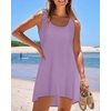 image:imageCHICGAL Swimsuit Coverup for Women Summer Sleeveless Beach Dress Tank Bikini Bathing Suit Cover Up 2026Light Purple