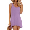 image:imageCHICGAL Swimsuit Coverup for Women Summer Sleeveless Beach Dress Tank Bikini Bathing Suit Cover Up 2026Light Purple