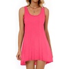 image:imageCHICGAL Swimsuit Coverup for Women Summer Sleeveless Beach Dress Tank Bikini Bathing Suit Cover Up 2026Neon Pink