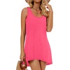 image:imageCHICGAL Swimsuit Coverup for Women Summer Sleeveless Beach Dress Tank Bikini Bathing Suit Cover Up 2026Neon Pink