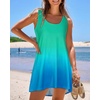 image:imageCHICGAL Swimsuit Coverup for Women Summer Sleeveless Beach Dress Tank Bikini Bathing Suit Cover Up 2026Tiedyed Sky Blue