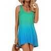 image:imageCHICGAL Swimsuit Coverup for Women Summer Sleeveless Beach Dress Tank Bikini Bathing Suit Cover Up 2026Tiedyed Sky Blue