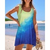image:imageCHICGAL Swimsuit Coverup for Women Summer Sleeveless Beach Dress Tank Bikini Bathing Suit Cover Up 2026Yellow Blue