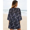 image:imageWomens Floral Print Puff Sleeve Kimono Cardigan Loose Cover Up Casual Blouse Tops 2026Deep Blue Flowers