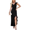image:imageWEACZZY Women V Neck Maxi Dress Sexy Elegant Evening Party Prom Dress Cocktail Party Long Dresses 2026Black