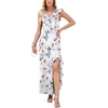 image:imageWEACZZY Women V Neck Maxi Dress Sexy Elegant Evening Party Prom Dress Cocktail Party Long Dresses 2026Gray Leaved Peony