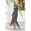 image:imageWEACZZY Women V Neck Maxi Dress Sexy Elegant Evening Party Prom Dress Cocktail Party Long Dresses 2026Green Gladiolus