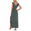 image:imageWEACZZY Women V Neck Maxi Dress Sexy Elegant Evening Party Prom Dress Cocktail Party Long Dresses 2026Green Gladiolus