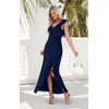 image:imageWEACZZY Women V Neck Maxi Dress Sexy Elegant Evening Party Prom Dress Cocktail Party Long Dresses 2026Navy Blue