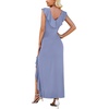 image:imageWEACZZY Women V Neck Maxi Dress Sexy Elegant Evening Party Prom Dress Cocktail Party Long Dresses 2026Smoke Blue