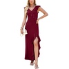 image:imageWEACZZY Women V Neck Maxi Dress Sexy Elegant Evening Party Prom Dress Cocktail Party Long Dresses 2026Wine Red