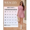 image:imageWEACZZY Womens Long Sleeve Casual Fall Dresses Elegant A Line High Waist Ruffle Flowy Party Wedding Guest Mini Dress 2026Army Green