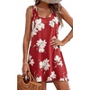 image:imageCHICGAL Swimsuit Coverup for Women Summer Sleeveless Beach Dress Tank Bikini Bathing Suit Cover Up 2026Red White Floral