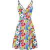 image:imageWEACZZY Summer Dresses for Women 2025 Sexy Wrap Neck Flower Sundress Flowy Beach Mini Casual Dresses with PocketsColor Flower Blue