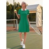 image:imageWEACZZY Women Tshirt Dress Short Sleeve Polo Dresses Easy Classic Summer DressesGreen