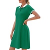 image:imageWEACZZY Women Tshirt Dress Short Sleeve Polo Dresses Easy Classic Summer DressesGreen