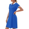 image:imageWEACZZY Women Tshirt Dress Short Sleeve Polo Dresses Easy Classic Summer DressesRoyal Blue