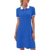 image:imageWEACZZY Women Tshirt Dress Short Sleeve Polo Dresses Easy Classic Summer DressesRoyal Blue