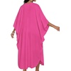 image:imageCHICGAL Womens Kaftan Dresses Long Caftans Plus Size Batwing Sleeve Swimsuit Coverup V Neck Summer Beach Dress 2026Arose Pink