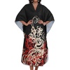 image:imageCHICGAL Womens Kaftan Dresses Long Caftans Plus Size Batwing Sleeve Swimsuit Coverup V Neck Summer Beach Dress 2026Black Red