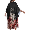 image:imageCHICGAL Womens Kaftan Dresses Long Caftans Plus Size Batwing Sleeve Swimsuit Coverup V Neck Summer Beach Dress 2026Black Red