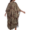 image:imageCHICGAL Womens Kaftan Dresses Long Caftans Plus Size Batwing Sleeve Swimsuit Coverup V Neck Summer Beach Dress 2026Brown Leopard Spots