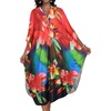 image:imageCHICGAL Womens Kaftan Dresses Long Caftans Plus Size Batwing Sleeve Swimsuit Coverup V Neck Summer Beach Dress 2026Colorful Flowers