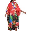 image:imageCHICGAL Womens Kaftan Dresses Long Caftans Plus Size Batwing Sleeve Swimsuit Coverup V Neck Summer Beach Dress 2026Colorful Flowers