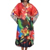 image:imageCHICGAL Womens Kaftan Dresses Long Caftans Plus Size Batwing Sleeve Swimsuit Coverup V Neck Summer Beach Dress 2026Colorful Flowers