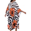 image:imageCHICGAL Womens Kaftan Dresses Long Caftans Plus Size Batwing Sleeve Swimsuit Coverup V Neck Summer Beach Dress 2026Orange Flowers