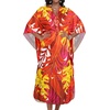image:imageCHICGAL Womens Kaftan Dresses Long Caftans Plus Size Batwing Sleeve Swimsuit Coverup V Neck Summer Beach Dress 2026Tropical Leaves