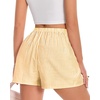 image:imageWomen Boxer Shorts Comfy Gingham Drawstring Pajama Bottom Plaid Casual Pants with PocketYellow Stripe