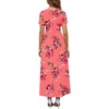 image:imageWEACZZY 2026 Summer Long Dresses for Women Wrap Empire Pleated Waist V Neck Short Sleeve Elegant Maxi Dress with PocketsSugar Pink