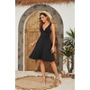 image:imageWEACZZY Womens Summer Sleeveless Casual Dresses VNeck Wrap Floral Holiday Tank Dress Flowy Beach Sundress with Pockets01 Black
