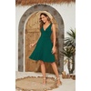 image:imageWEACZZY Womens Summer Sleeveless Casual Dresses VNeck Wrap Floral Holiday Tank Dress Flowy Beach Sundress with Pockets01 Dark Green