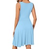 image:imageWEACZZY Womens Summer Sleeveless Casual Dresses VNeck Wrap Floral Holiday Tank Dress Flowy Beach Sundress with Pockets01 Light Blue