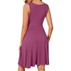 image:imageWEACZZY Womens Summer Sleeveless Casual Dresses VNeck Wrap Floral Holiday Tank Dress Flowy Beach Sundress with Pockets01 Mauve